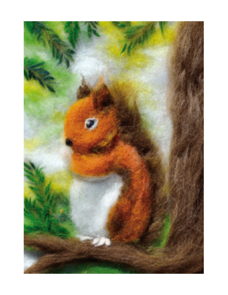 Ansichtkaart eekhoorn Heike Schwarzgruber