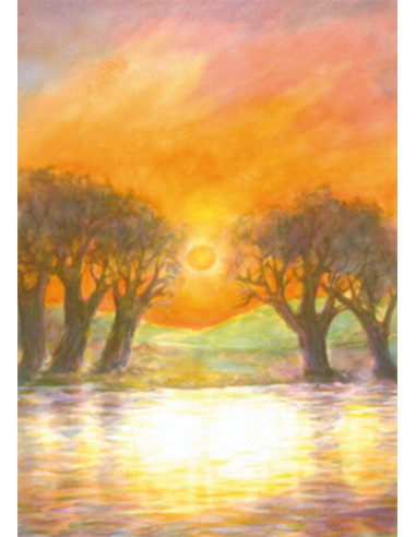 Ansichtkaart zonsondergang Johanna Schneider