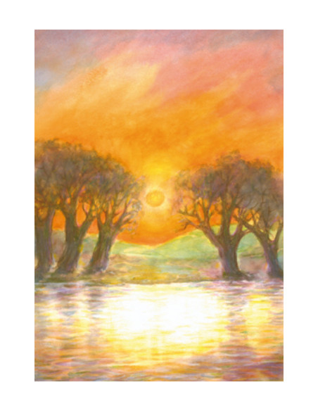 Ansichtkaart zonsondergang Johanna Schneider