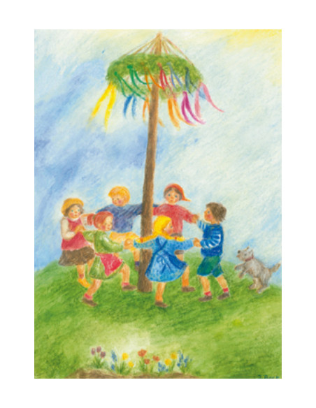 Ansichtkaart meiboom Ilona Bock