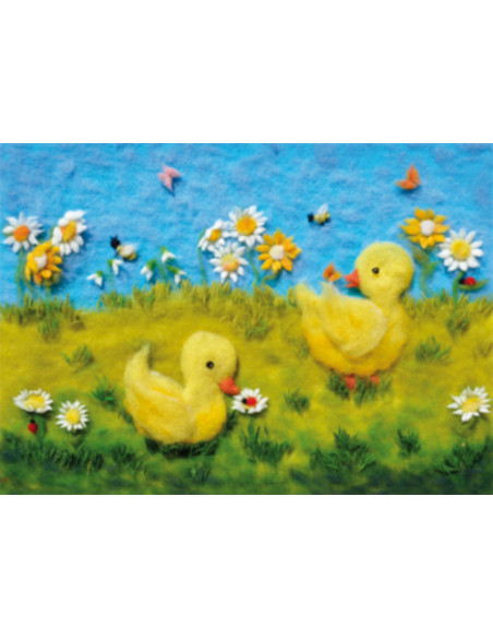 Ansichtkaart kuikens Heike Schwarzgruber