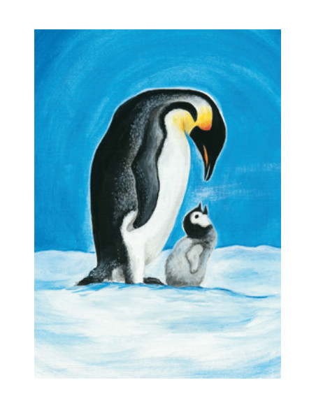 Ansichtkaart pinguïns Heike Stinner