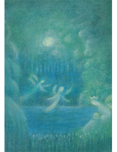 Ansichtkaart nacht elfjes Ruth Elsässer