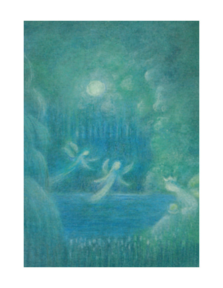 Ansichtkaart nacht elfjes Ruth Elsässer