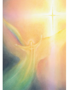 Ansichtkaart engel geel Brigitte Junghans