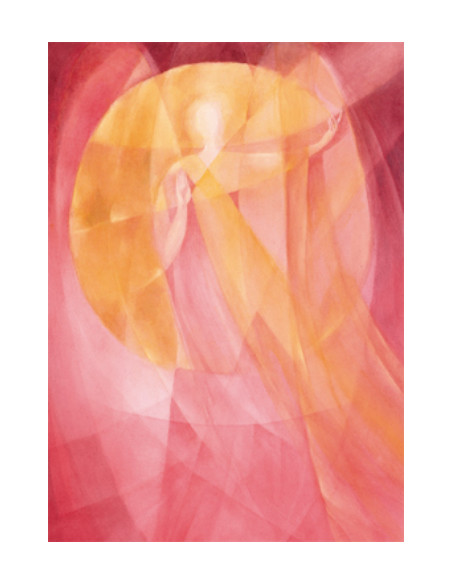 Ansichtkaart engel oranje Brigitte Junghans