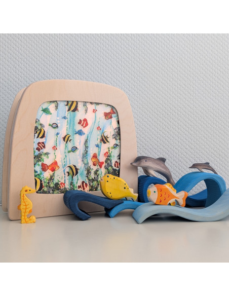 Vissen plaat voor seizoenslamp Bijdehansje