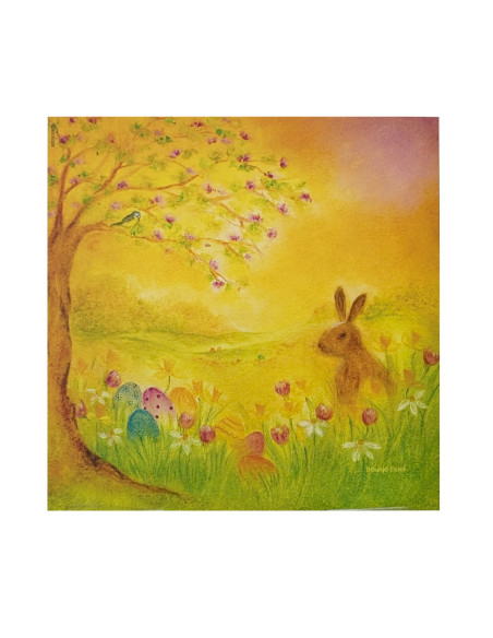 Paashaas plaat voor seizoenslamp Baukje Exler