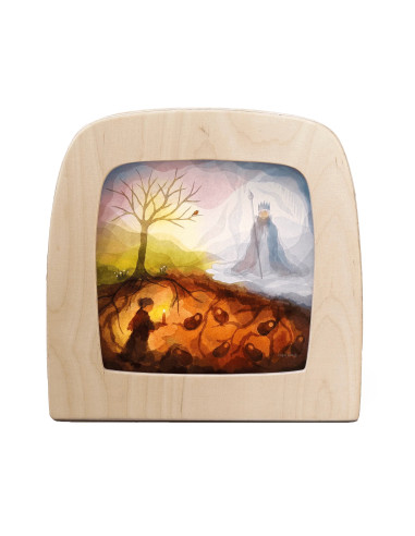 Koning winter plaat seizoenslamp Vogel Geluk