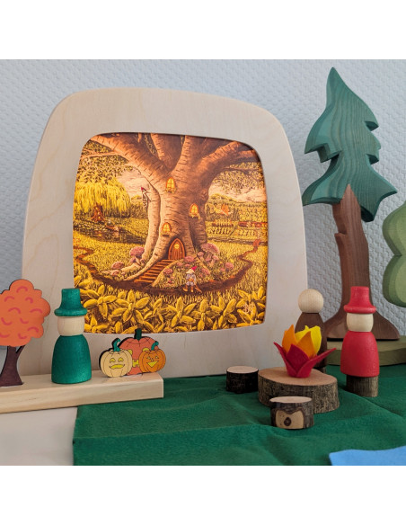 Houten blokken kampvuur set