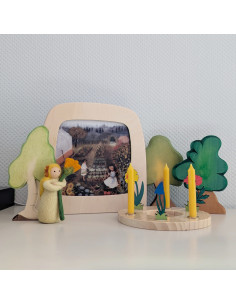 Vilten bloemenfee geel 2