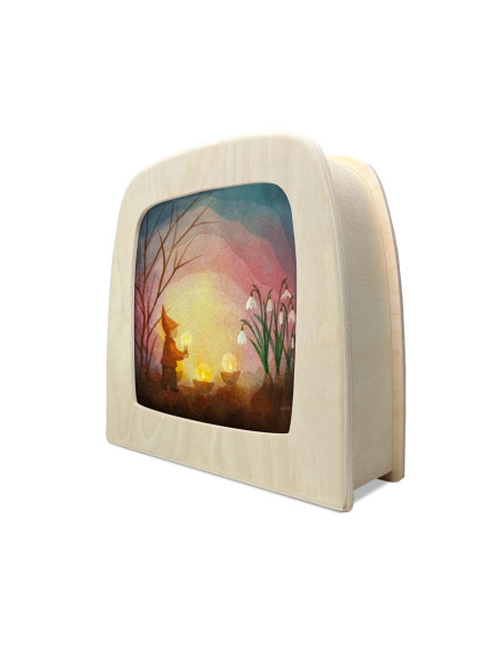 Sneeuwklok kabouter plaat voor seizoenslamp Vogel Geluk