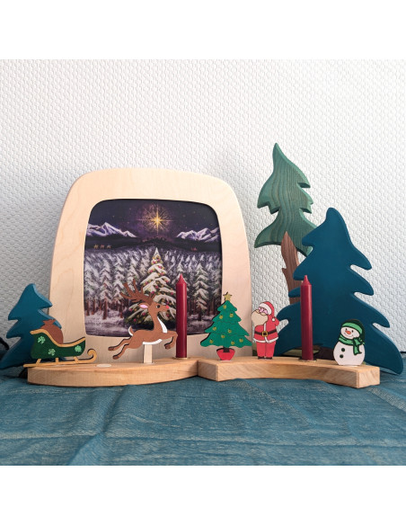 Kerstboom plaat voor seizoenslamp Nathaniel Santa Cruz