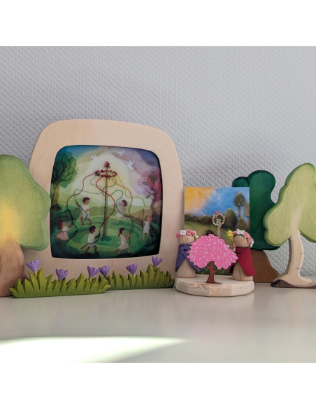 Meiboom plaat voor seizoenslamp Vogel Geluk