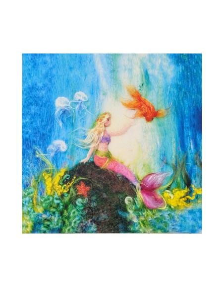 Zeemeermin plaat voor seizoenslamp Het Wol Feetje