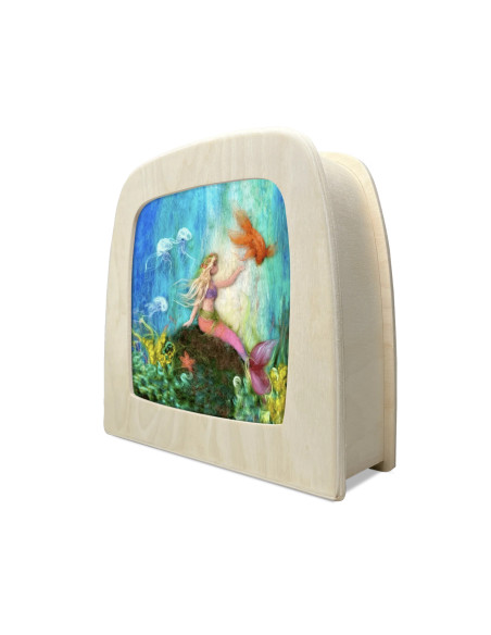 Zeemeermin plaat voor seizoenslamp Het Wol Feetje