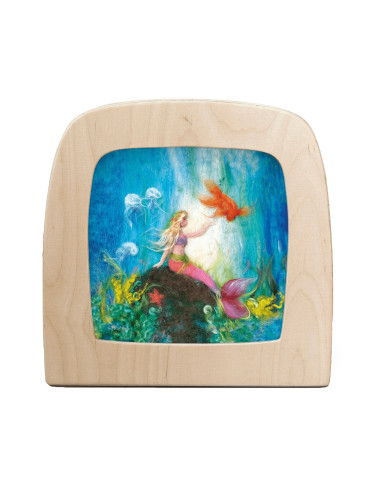 Zeemeermin plaat voor seizoenslamp Het Wol Feetje