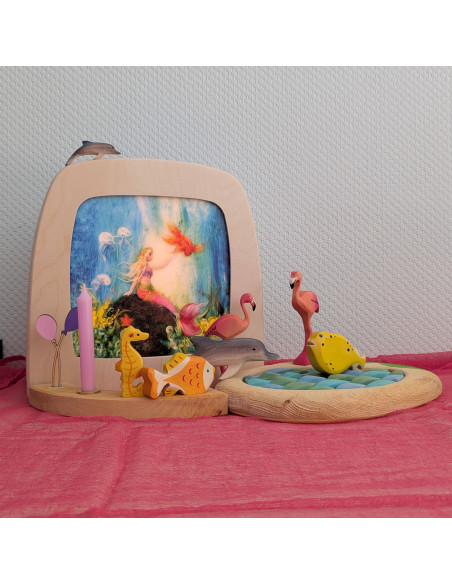 Zeemeermin plaat voor seizoenslamp Het Wol Feetje