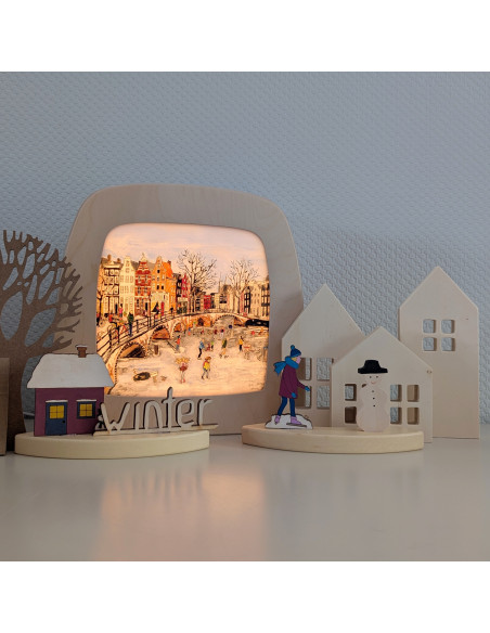 Schaatsen plaat voor seizoenslamp Gwenn's Illustrations