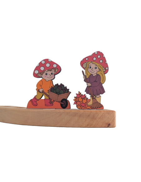 Paddestoel vriendje kruiwagen steker