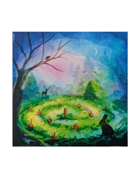 Advent plaat voor seizoenslamp Vogel Geluk