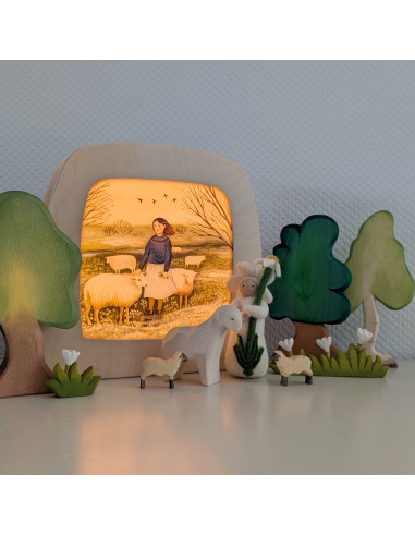 Schapen plaat voor seizoenslamp Robin Pieterse