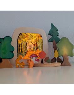 Herfstbos plaat voor seizoenslamp Gwenn's Illustrations 2