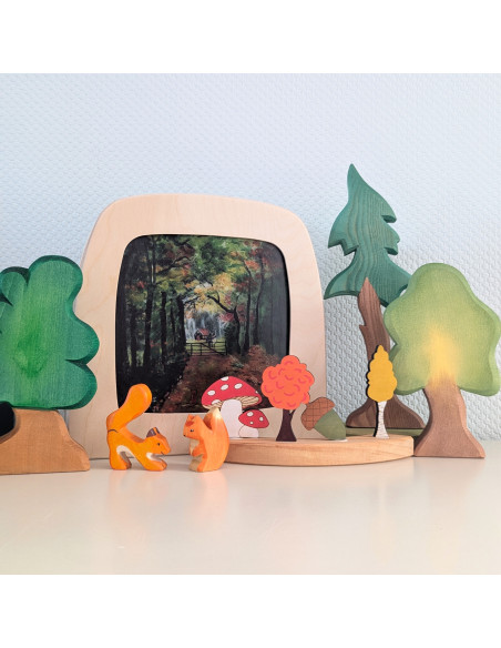 Herfstbos plaat voor seizoenslamp Gwenn's Illustrations