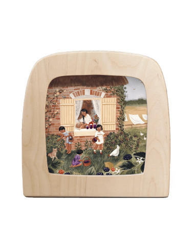 Bramen plukken plaat voor seizoenslamp Robin...