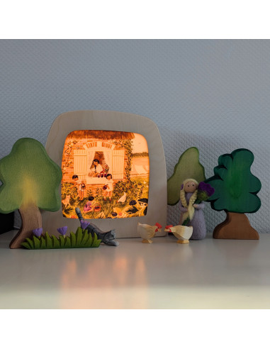 Bramen plukken plaat voor seizoenslamp Robin...