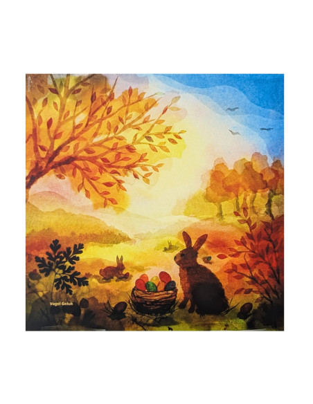 Paashaas plaat voor seizoenslamp Vogel Geluk