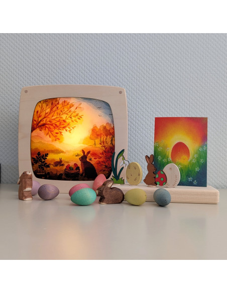 Paashaas plaat voor seizoenslamp Vogel Geluk