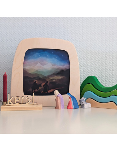 Jozef en Maria onderweg plaat voor seizoenslamp...