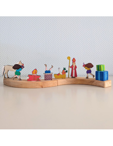 Piet geel/paars steker