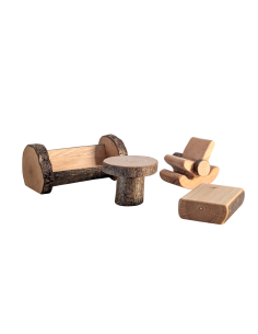Boomstam woonkamer set