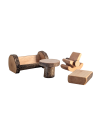 Boomstam woonkamer set