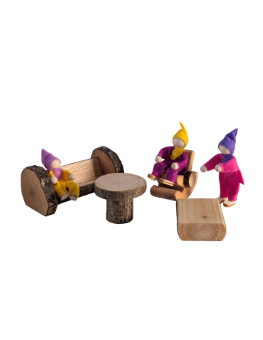 Boomstam woonkamer set