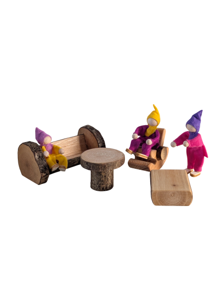 Boomstam woonkamer set