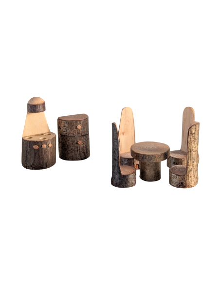 Boomstam keuken set