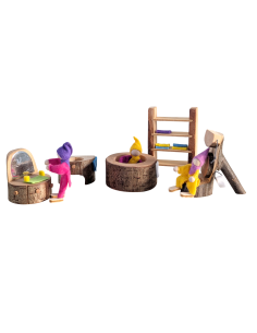 Boomstam badkamer set 2
