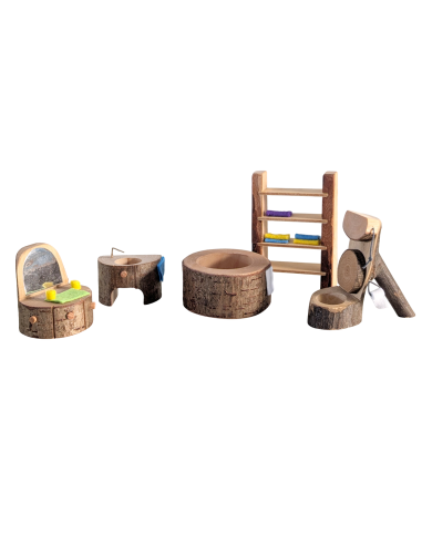 Boomstam badkamer set