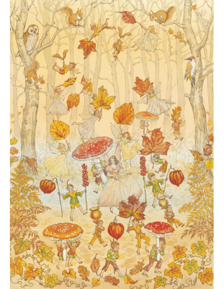 Ansichtkaart herfstfeest Molly Brett