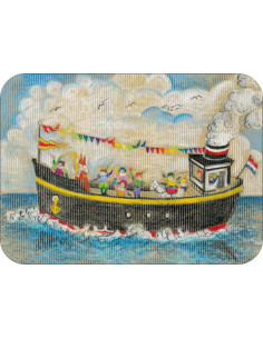 Ansichtkaart stoomboot Kirsten Beuker