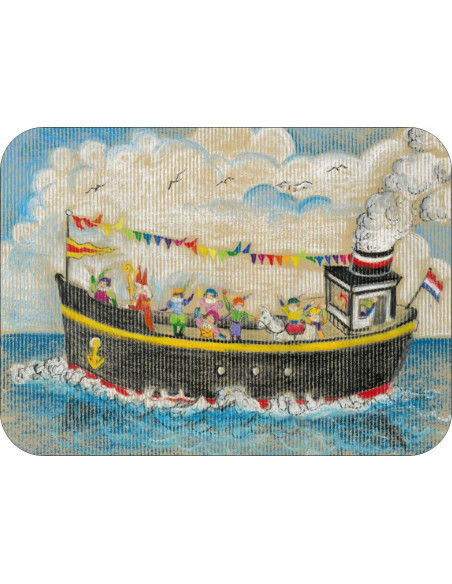 Ansichtkaart stoomboot Kirsten Beuker