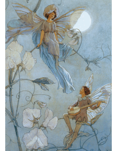 Ansichtkaart maan elfjes Margaret W. Tarrant