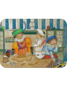 Ansichtkaart pepernoten bakken Kirsten Beuker