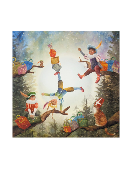 Pietjes in bos plaat voor seizoenslamp Bijdehansje