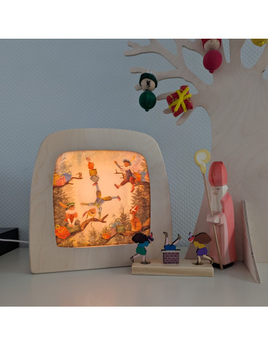 Pietjes in bos plaat voor seizoenslamp Bijdehansje