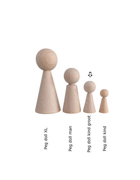 Peg doll kind groot