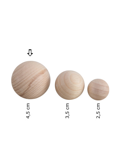 Houten bal 4,5 cm